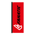 Flag Vertical (220x80 cm) - red/white/black - 220x80
