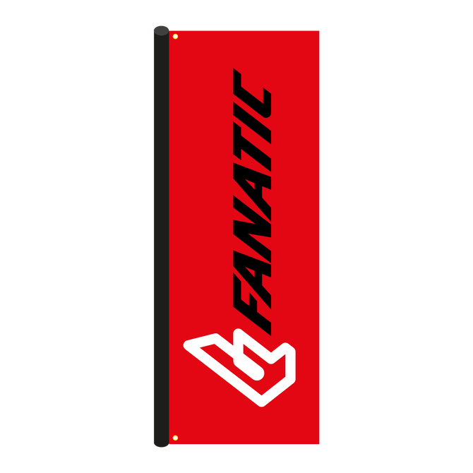 Flag Vertical (220x80 cm) - red/white/black - 220x80