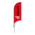 Beachflag incl. Pole & Base (421x80 cm) - red/white/black - 421x80