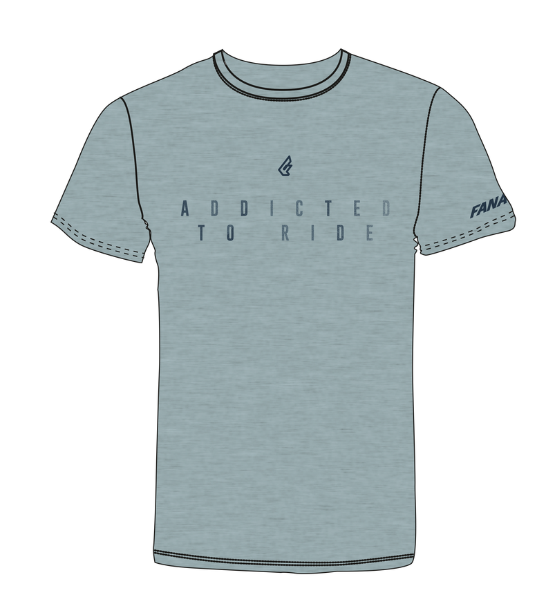 Tee SS Addicted - ice blue - 48/S
