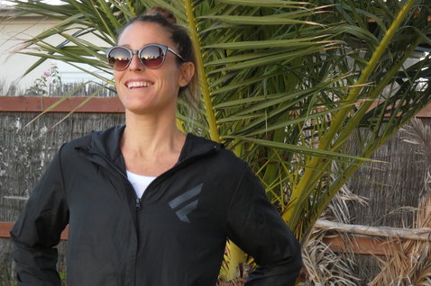 Fanatic Windbreaker Jacket women in black worn outdoors