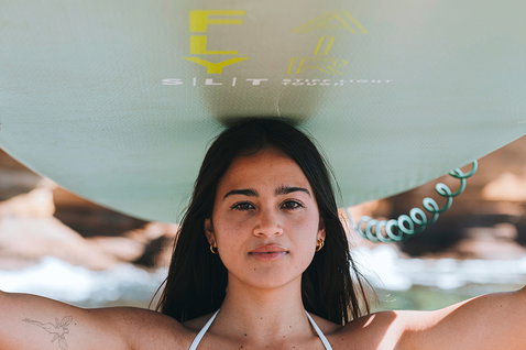 Fanatic Fly Air SLT inflatable SUP board during stand up paddling at the coast
